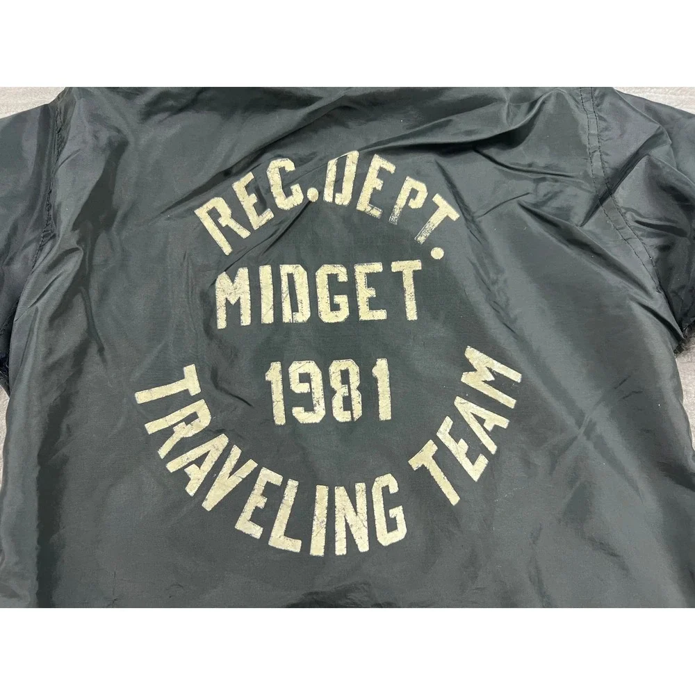 Windless Coach Jacket Men S Black 1981 Traveling Team Graphic Vintage Snap Front